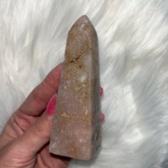 Druzy Pink Amethyst Obelisk - Picture 2 of 13